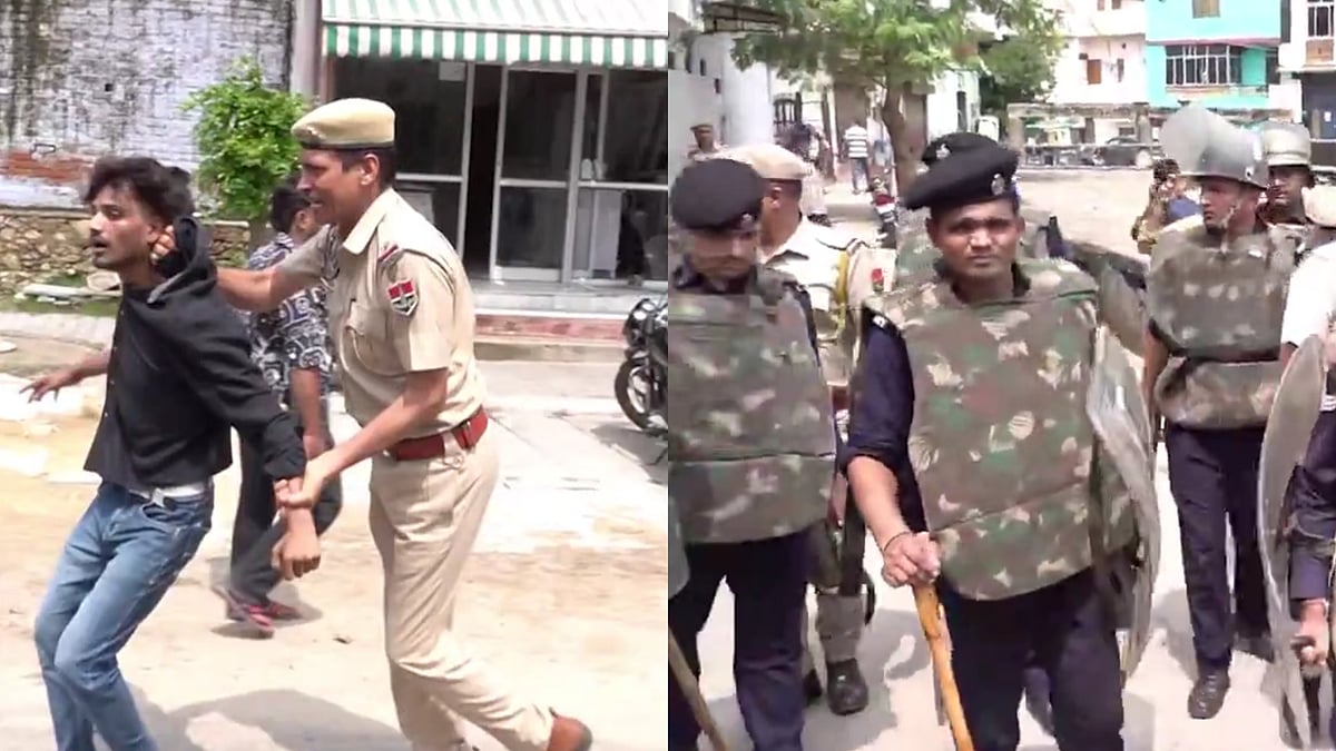 PTI : Mob vandalises Shastri Nagar police station in Jaipur, Rajasthan